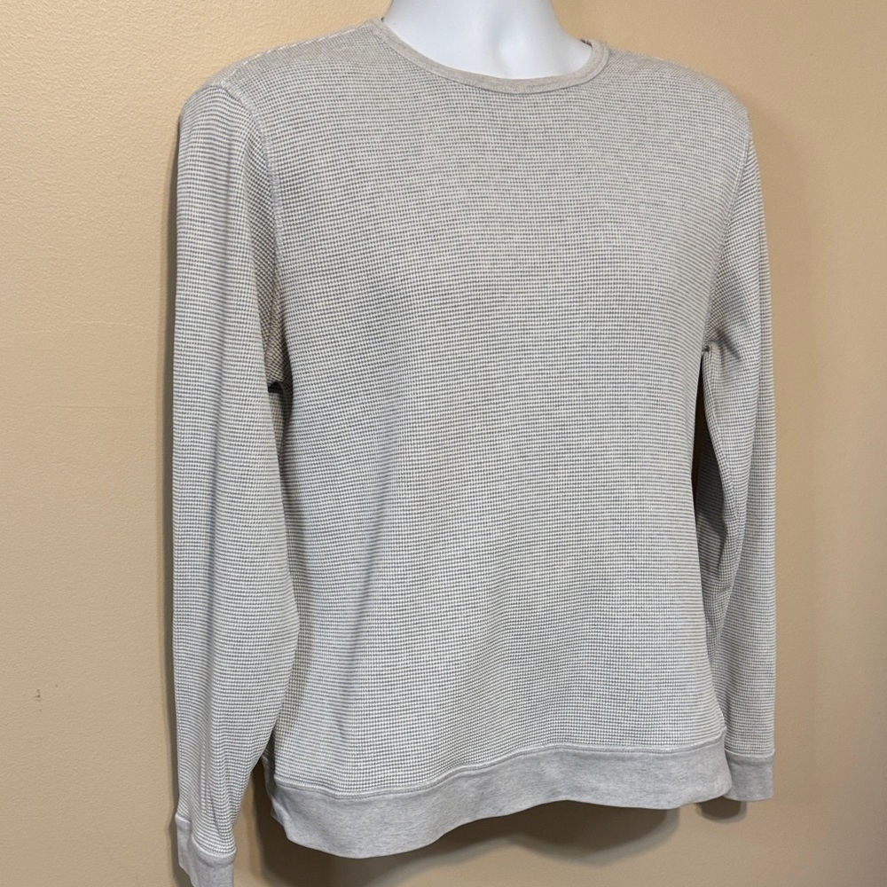 Hugo Boss Men's Long Sleeve Crewneck Thermal Tee in Light Blue. Size Large - Picture 1 of 10